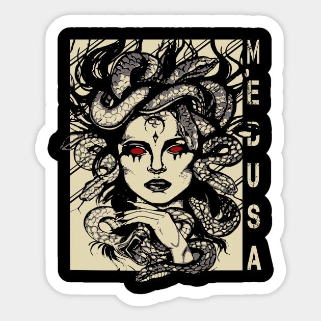 Medusa The gorgon In greek mythology Sticker by Iravgustane